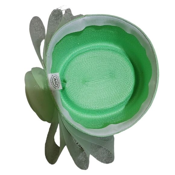 Arlin lime Green Hat with Floral Design - Picture 4 of 6